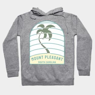 Mount Pleasant, South Carolina Retro SC Beach Palm Tree Badge Roundlet Hoodie